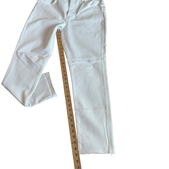 Free People We the Free 5 Button Fly Jeans High Rise Raw hems Distressed Size 31 - Picture 14 of 16